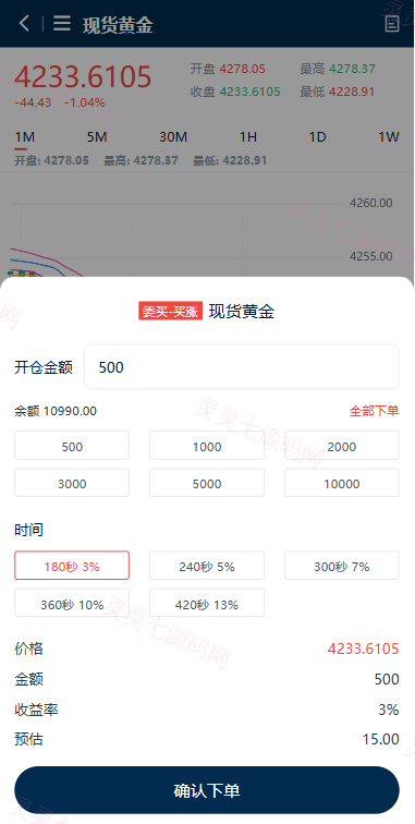多语言黄金微盘系统/贵金属外汇交易/时间盘/前端uniapp - 5