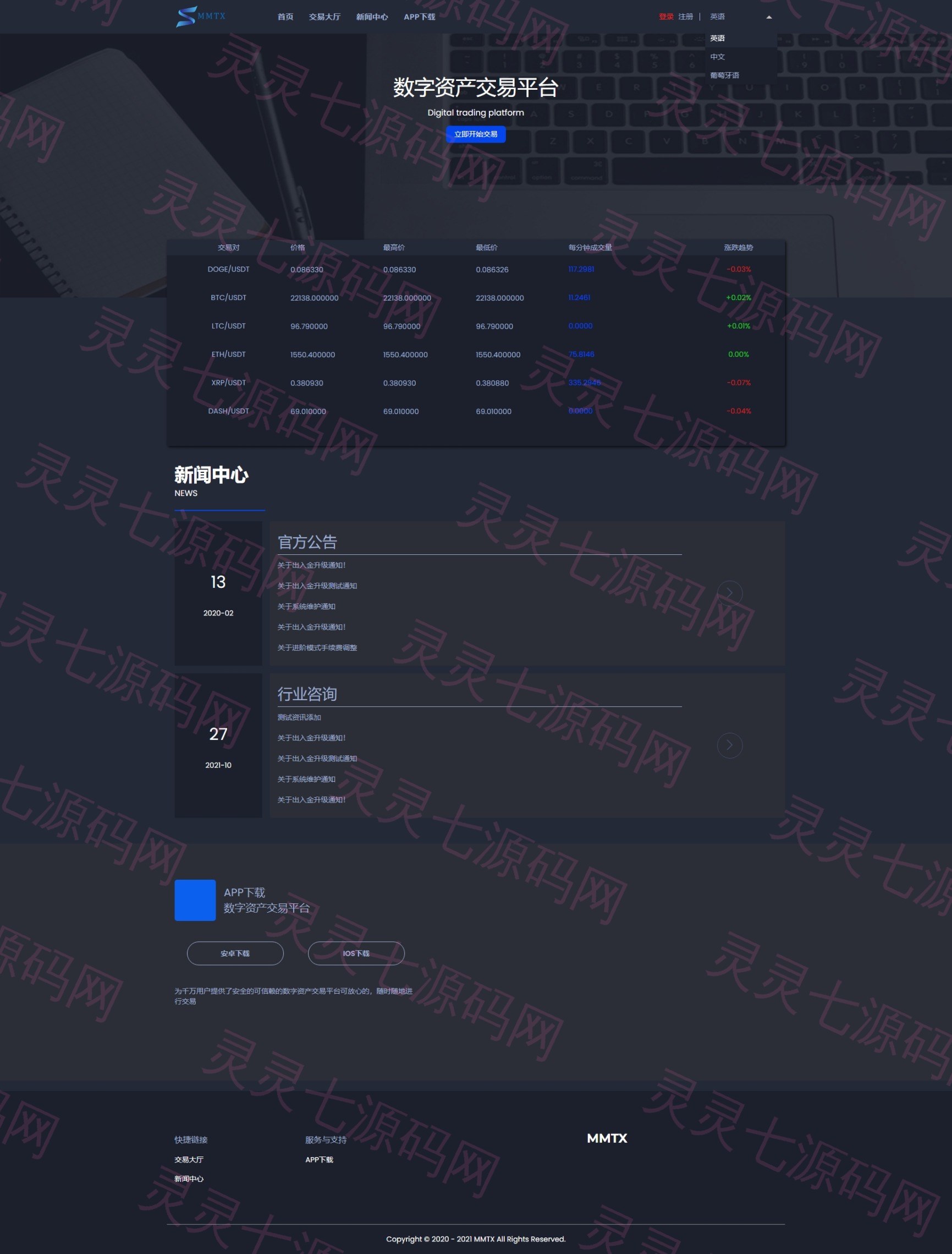 全新UI微交易系统/微盘秒合约源码/PC版微盘/虚拟币交易所源码 - 9