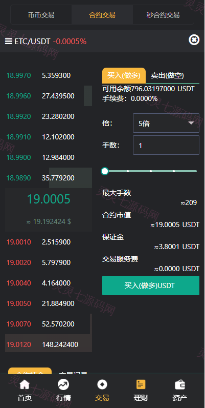 多语言交易所系统/秒合约交易/理财认购矿机闪兑贷款 - 7