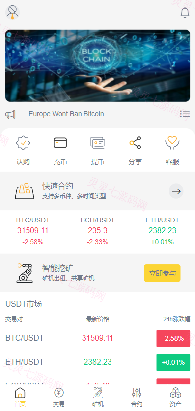新版区块链交易所/币币交易/区块链矿机系统/多语言交易所 - 8