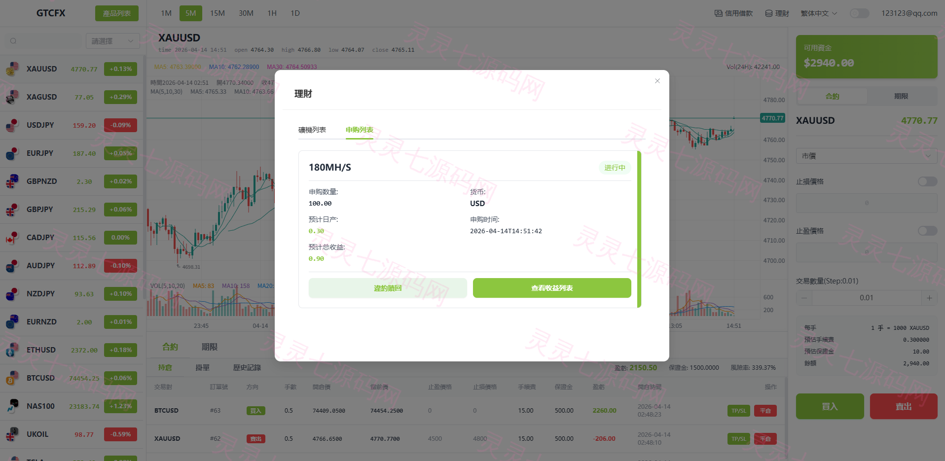 多语言PC/H5版st7交易所/美股/外汇/理财/贷款/K线控制 - 9