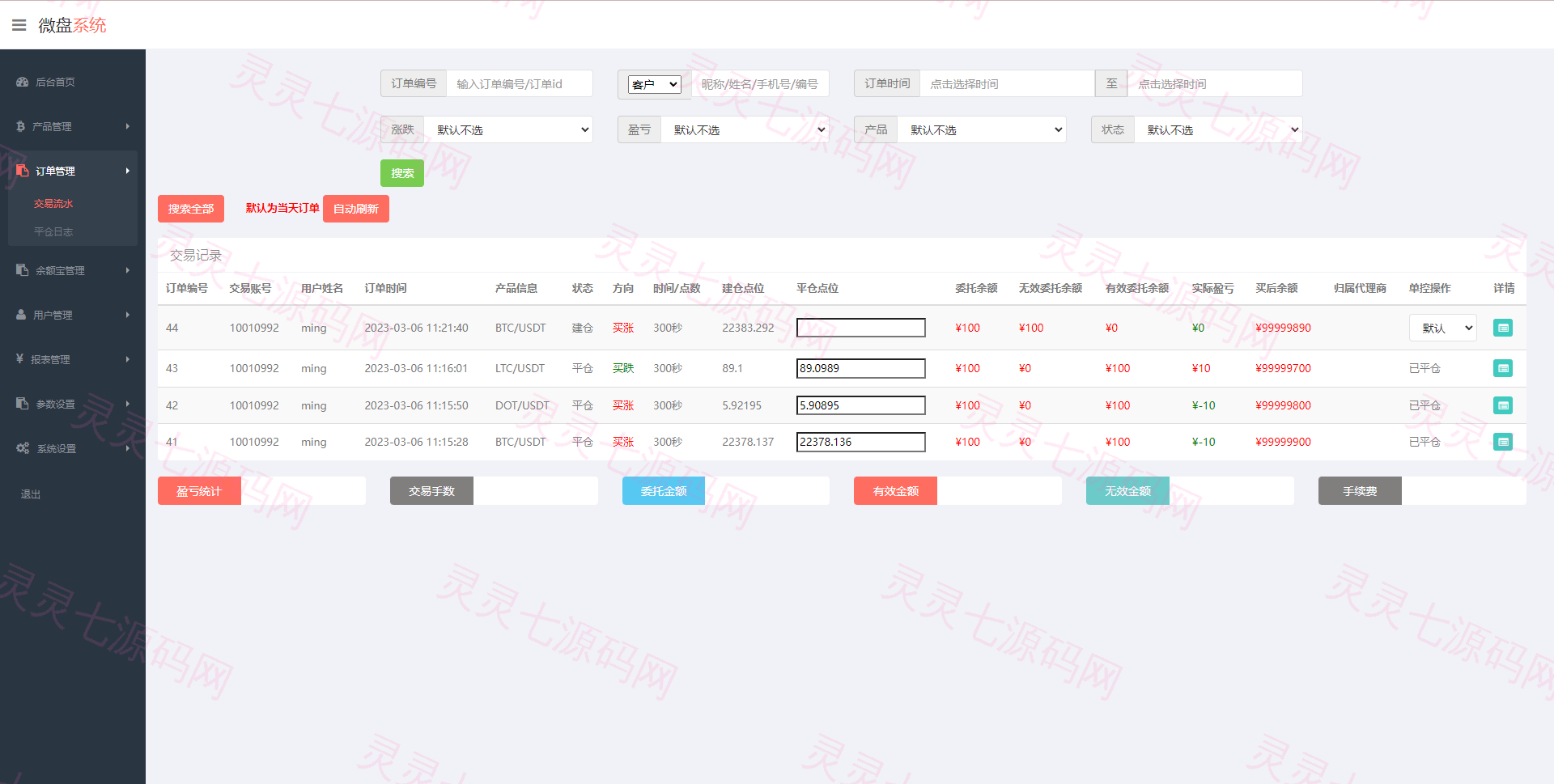 运营版微交易系统/伪交易所系统/虚拟币微盘源码 - 12
