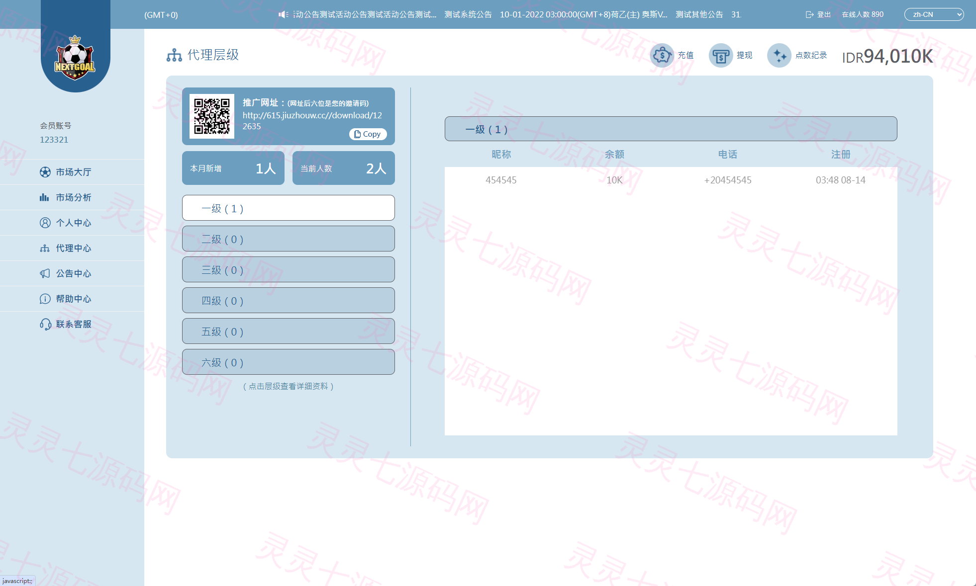PC自适应反波胆系统/球盘源码/多级分销/充值返点 - 7