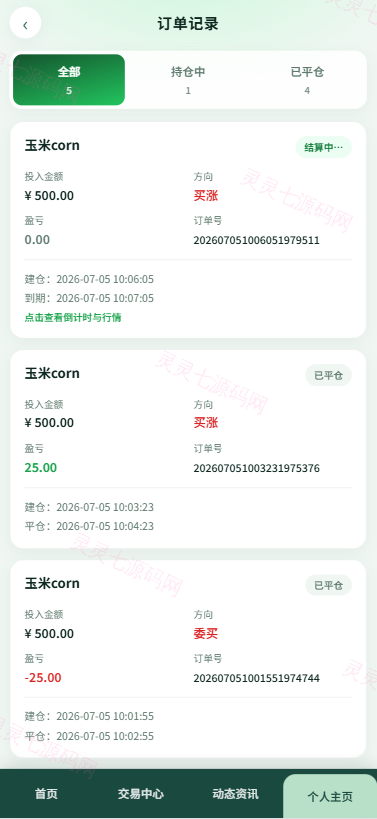 新版农产品微交易系统/PC自适应/信用分/委买微盘 - 11