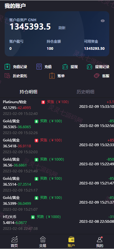 uinapp版微交易系统/贵金属交易平台/定制版微盘源码 - 8