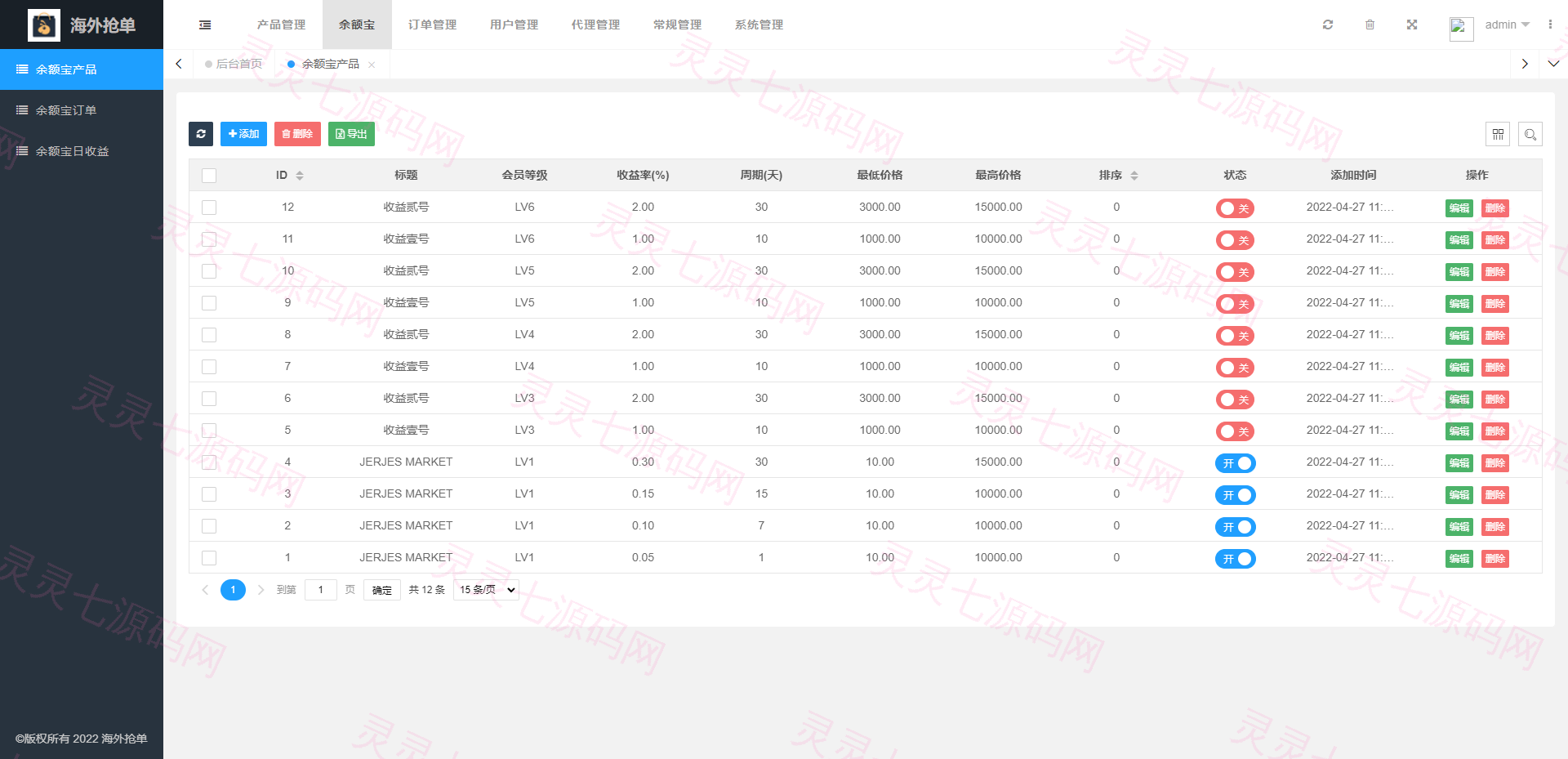 全新多语言海外抢单系统/抢单刷单源码/订单自动匹配系统/前端uinapp - 16