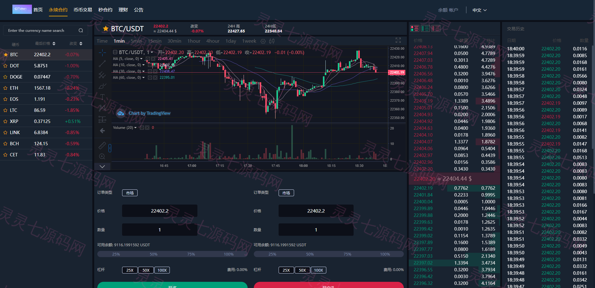 多语言交易所系统/永续币币秒合约交易/质押理财交易所 - 10
