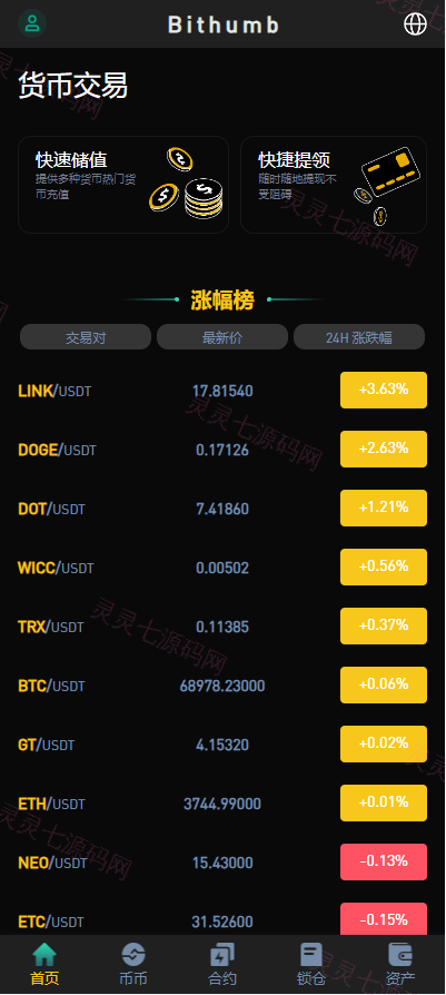 多语言交易所系统/秒合约交易/永续合约/锁仓挖矿/前端uniapp - 2