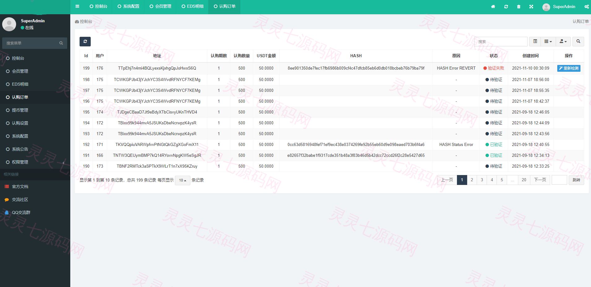 TRX众筹系统TRC20众筹系统，区块链众筹系统 - 9