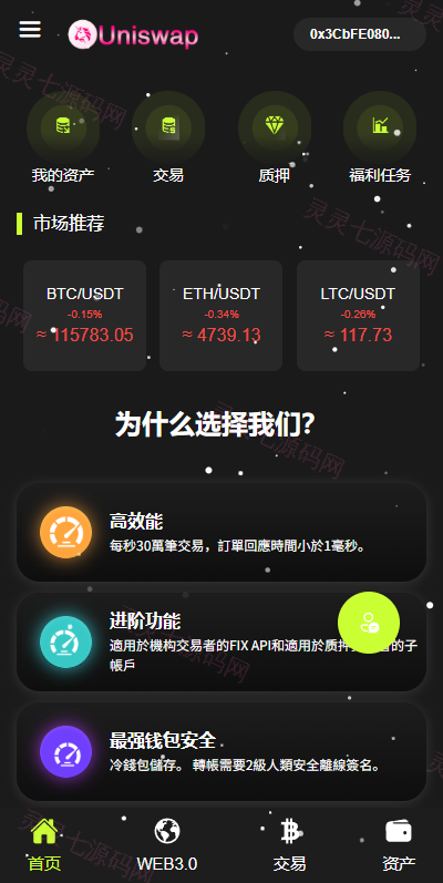 新版海外DAPP交易所/期权交易/质押/信用分 - 1
