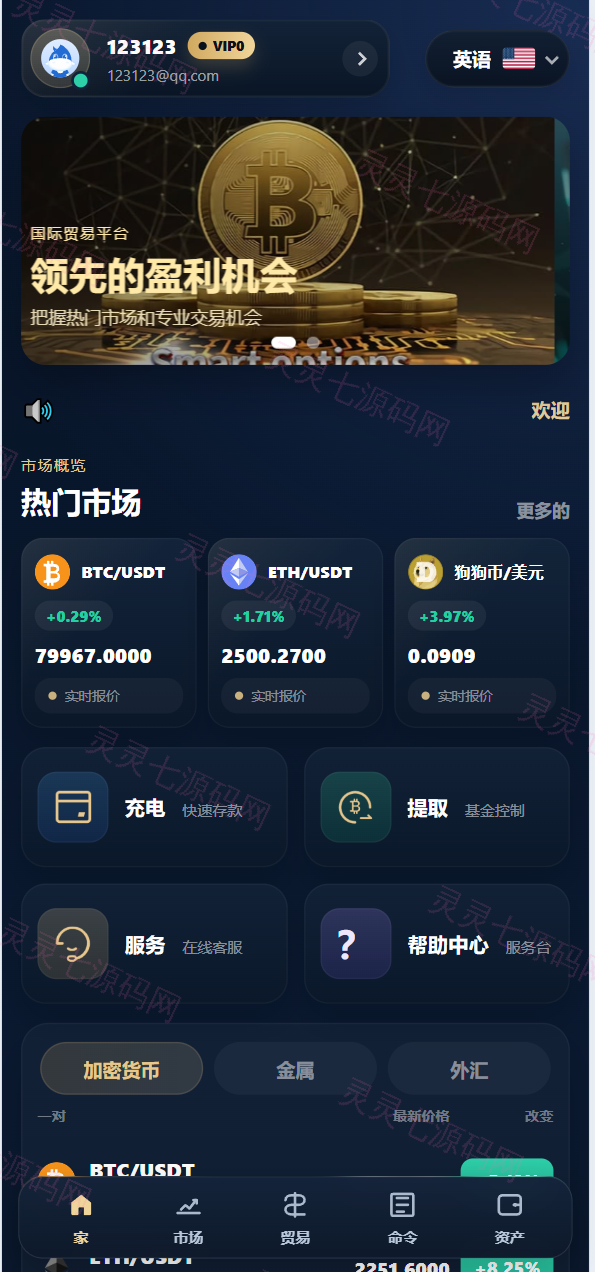 海外多语言自适应/Java数字货币与外汇微盘交易系统/Vue3源码 - 3