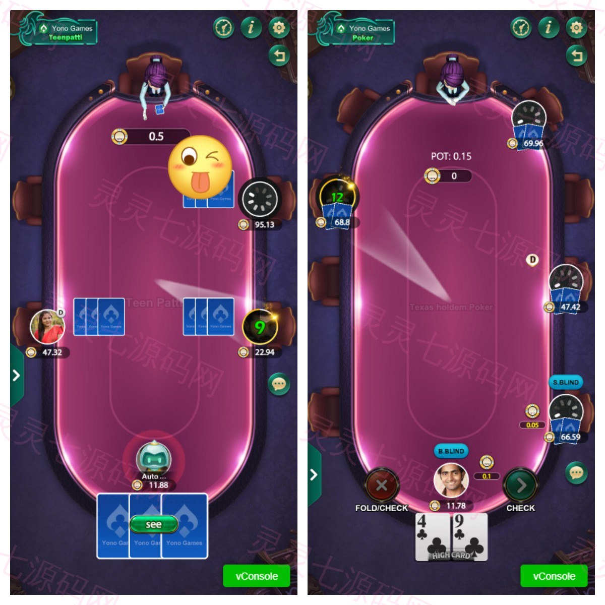 全开源印度棋牌游戏源码/cocos2d棋牌游戏/竖版印度slots源码 - 4