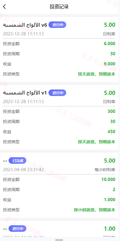 阿拉伯投资理财系统/海外投资众筹系统/前端vue - 10