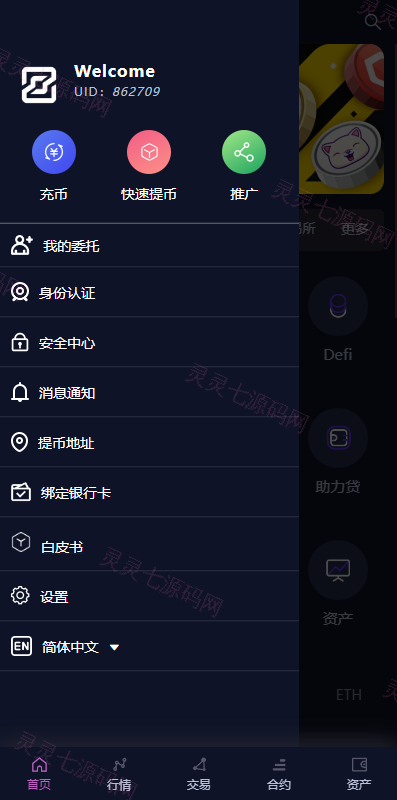 新UI多语言交易所系统/DAPP登陆/合约/期权交易/质押申购 - 3