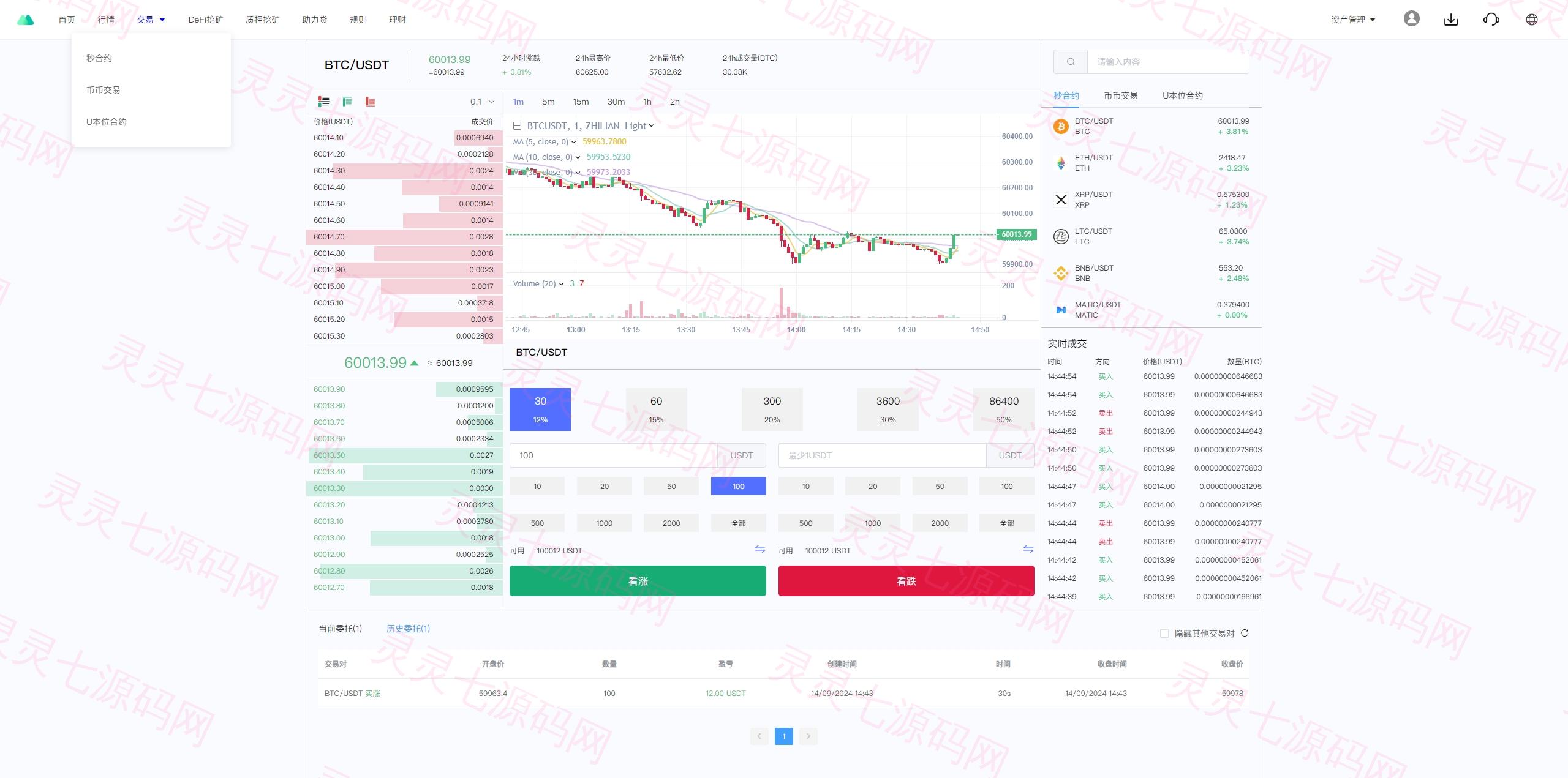 多语言JAVA交易所系统/DAPP交易所/秒合约/U本位/质押借贷 - 20