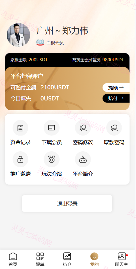黄金投资跟单系统/投资理财/推广分销/聊天室 - 6