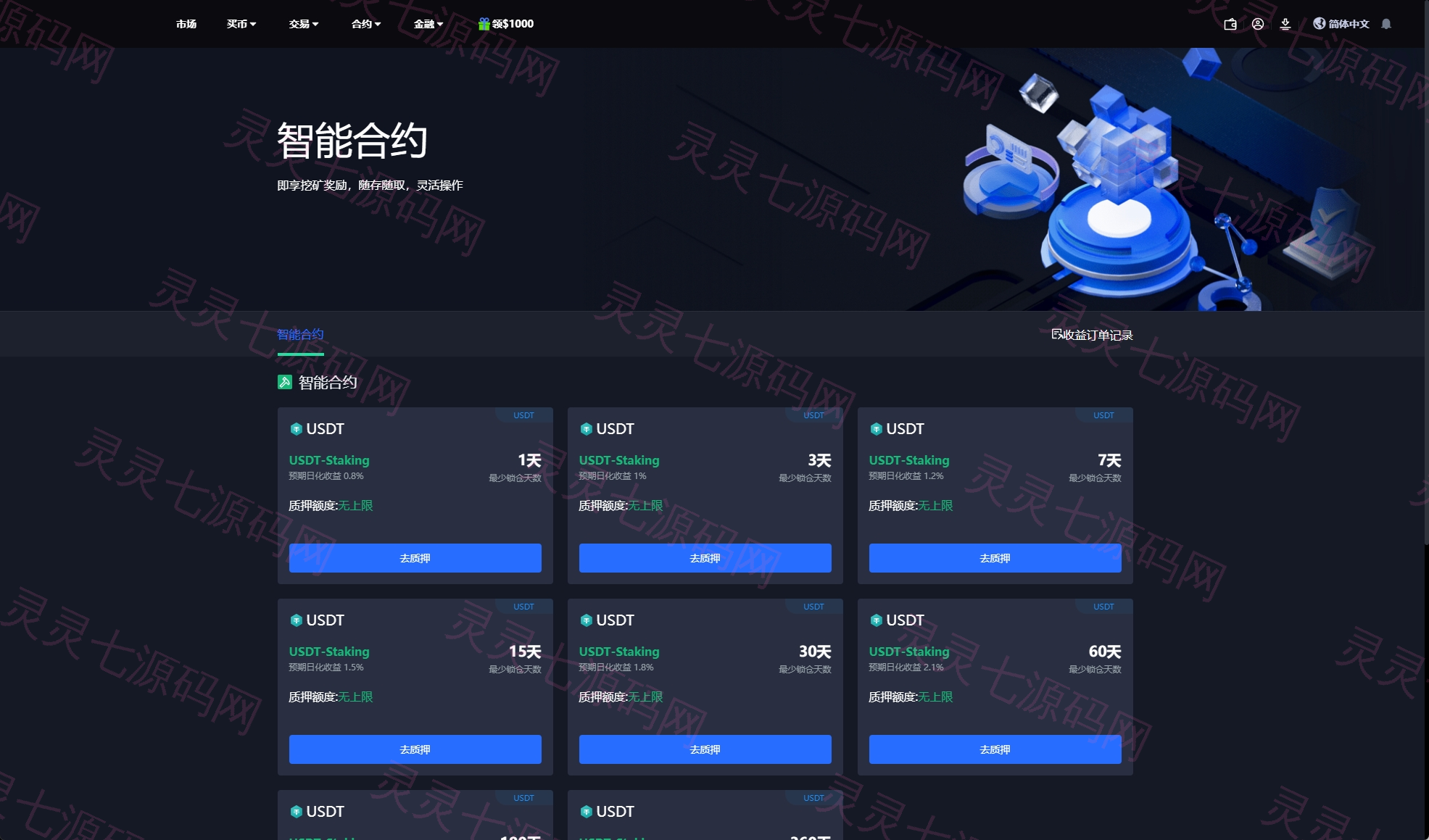 二开版海外交易所系统/币币期权杠杆交易/锁仓认购/合约插针 - 20