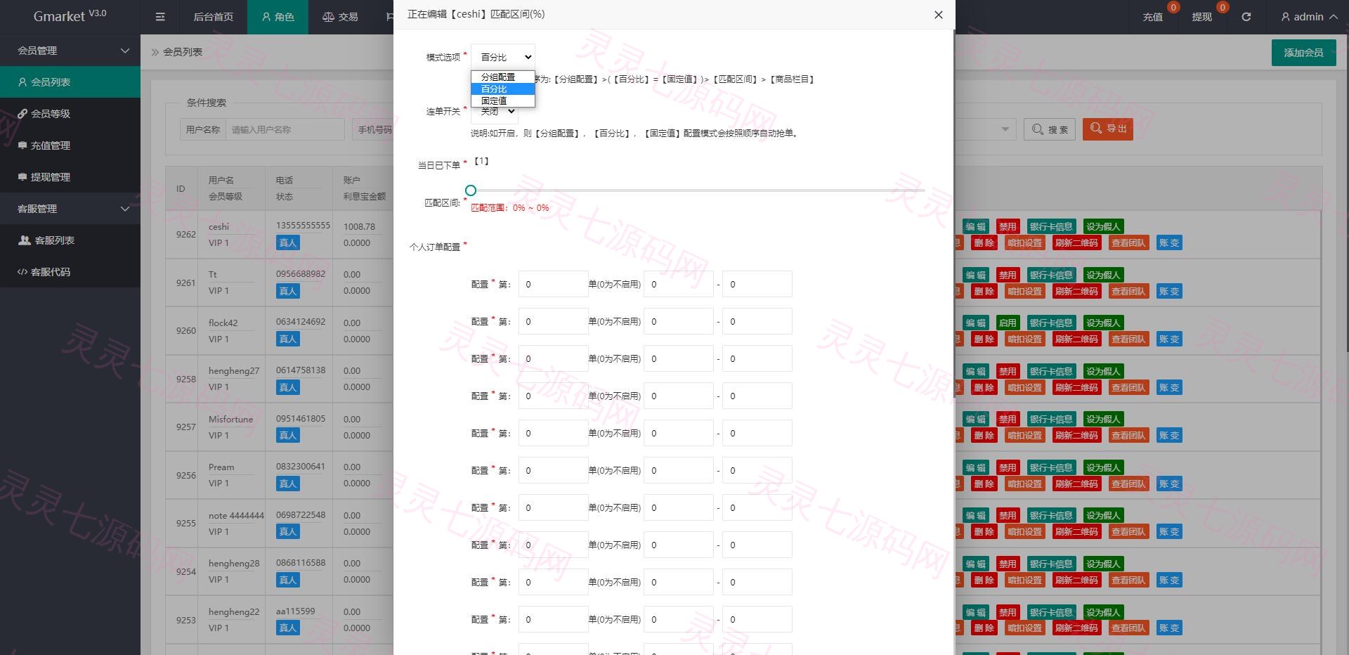 全新多语言四套UI海外抢单刷单系统/订单自动匹配系统/分组杀/连单控 - 22