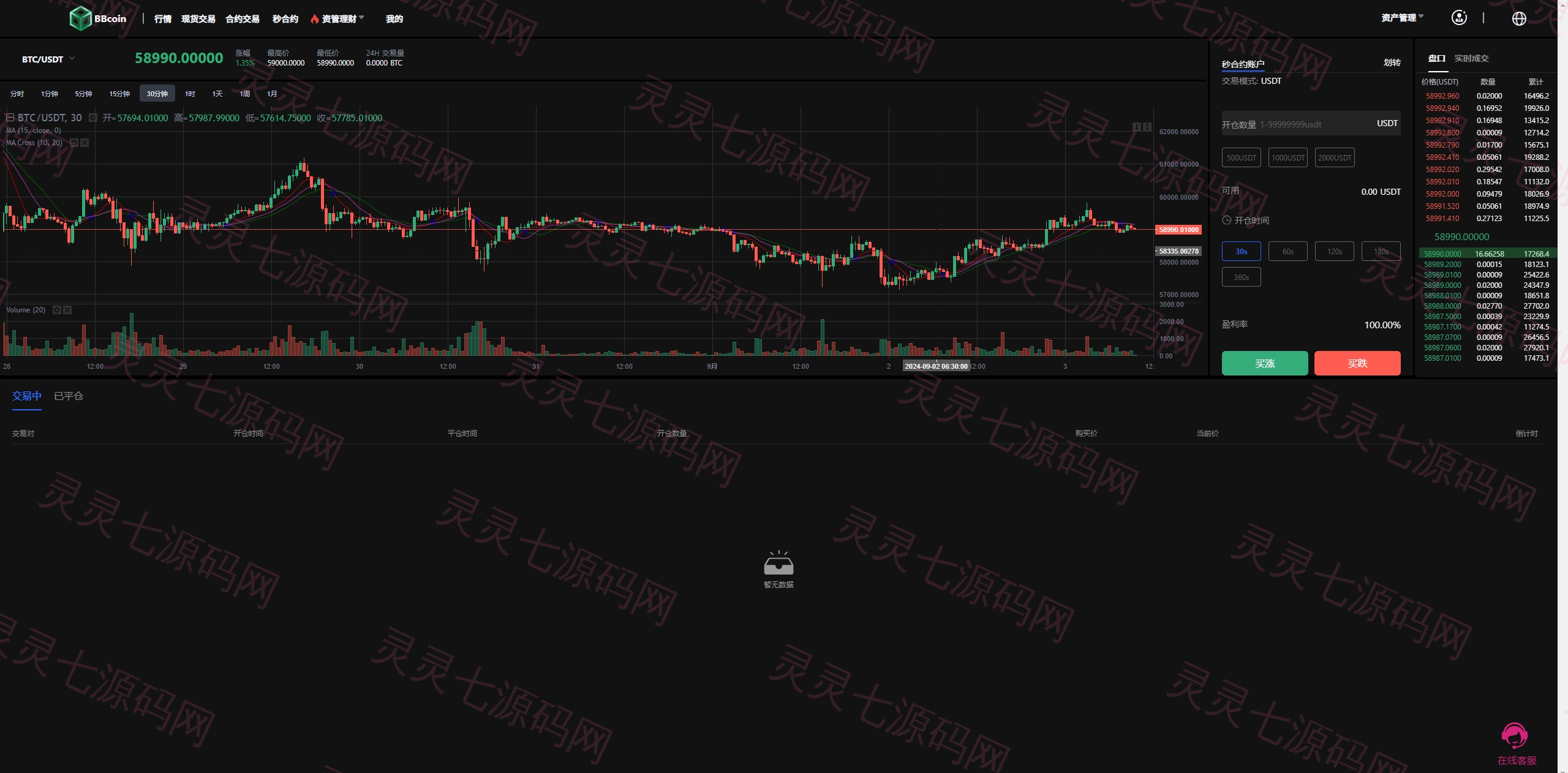 多语言仿okx欧意交易所系统/币币合约秒合约/锁仓挖矿/申购 - 5