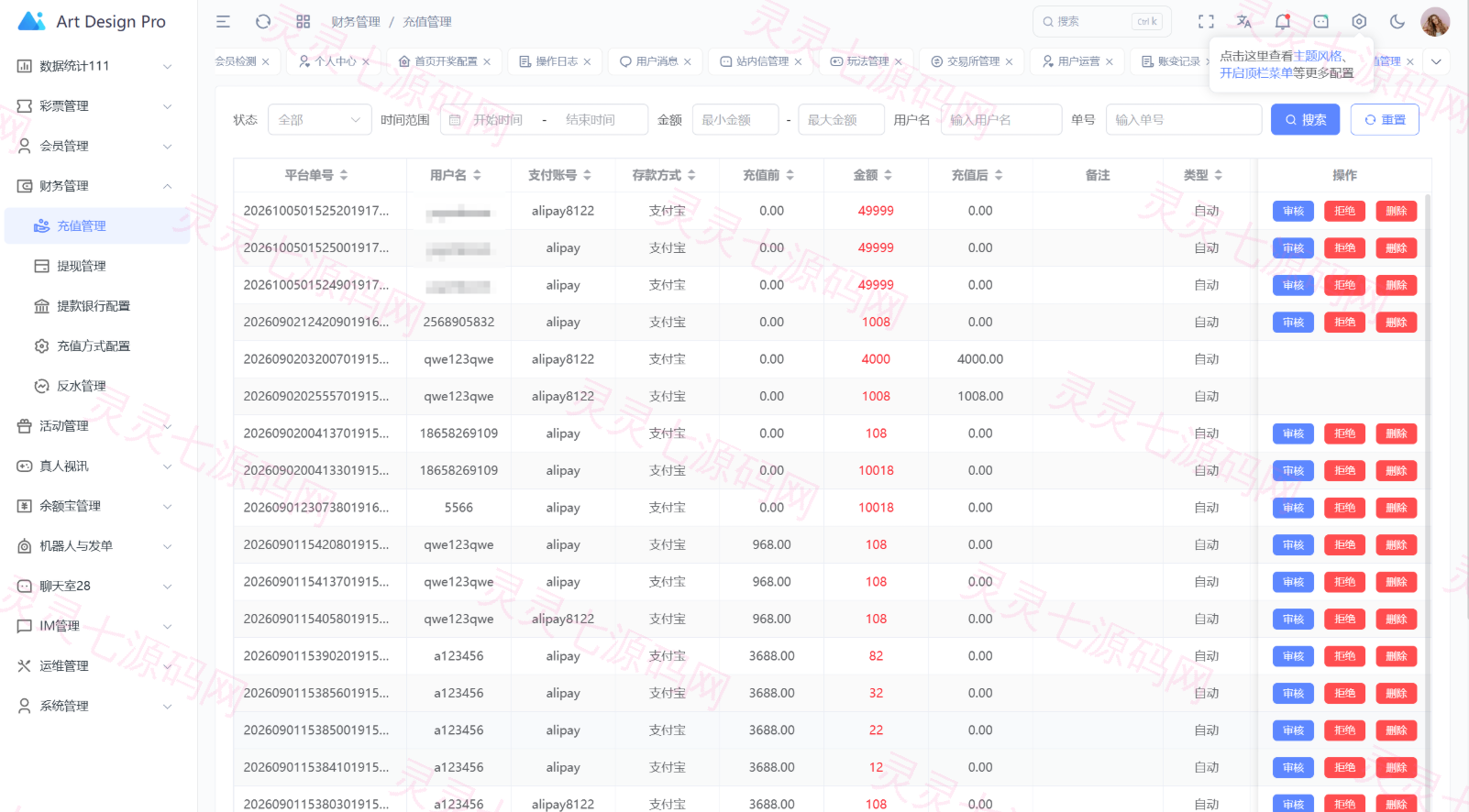 博越 Webman 彩票盘｜PHP8.1 后端源码 + H5/后台 Vue 已编译｜刮刮乐/连环夺宝/聊天室28/合买/C2C｜含完整 SQL - 11