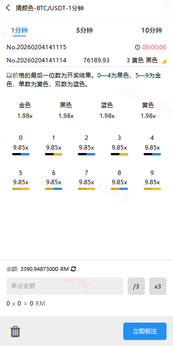 海外微盘秒合约系统/虚拟币投注竞猜/开奖预设 - 6