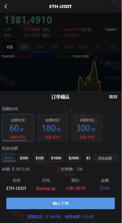 新版多语言微交易系统/虚拟币交易/秒合约微盘/时间盘源码 - 10