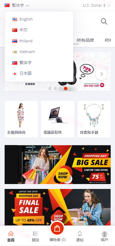 多语言跨境电商商城/多商户货贷商城系统/多币种/多种支付方式 - 2
