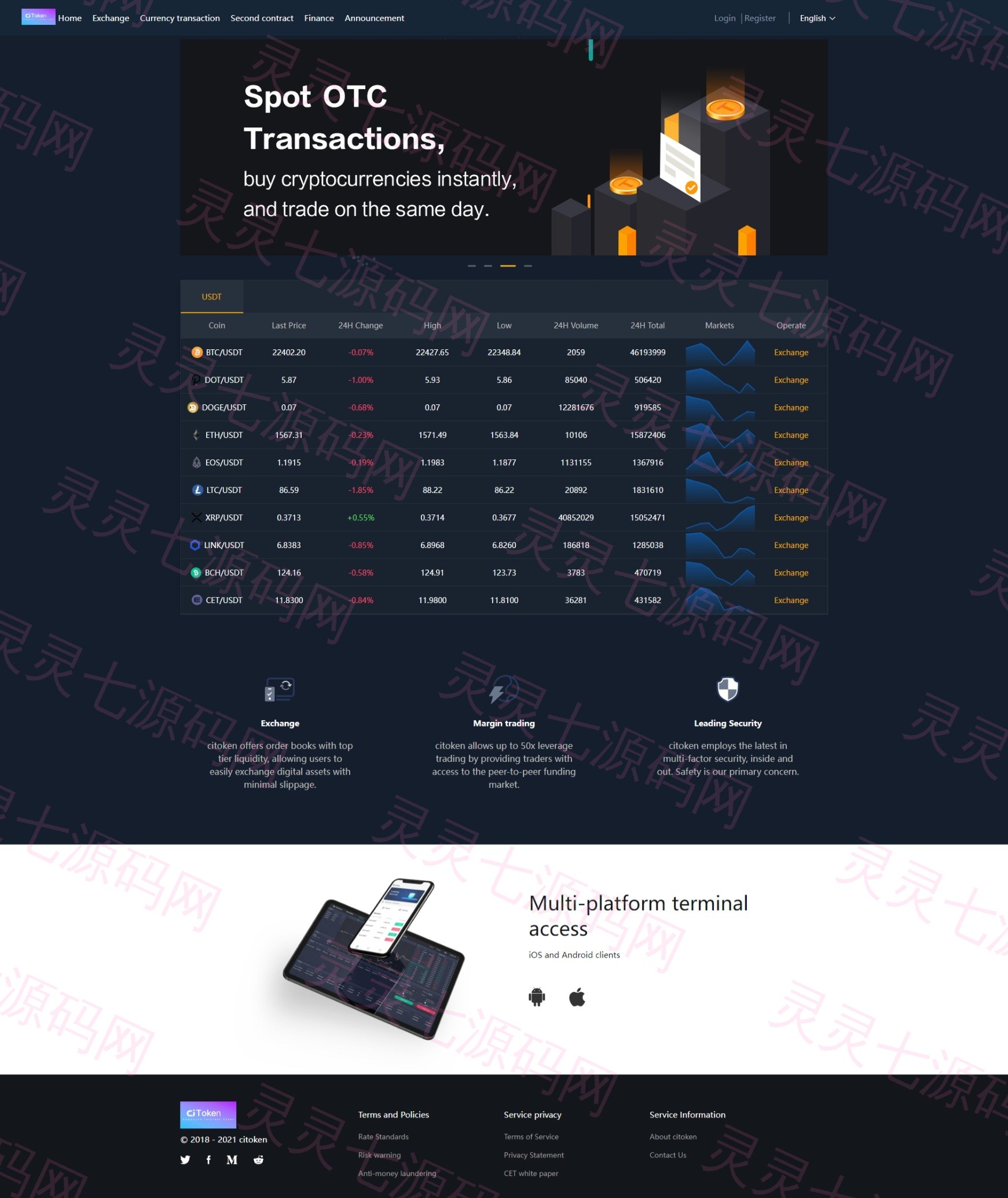 多语言交易所系统/永续币币秒合约交易/质押理财交易所 - 9