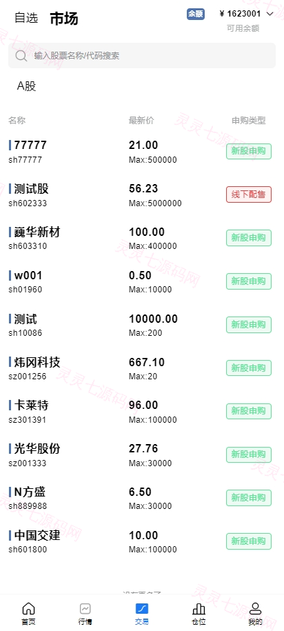 A股系统/Java股票系统/新股申购/大宗交易/股票交易系统 - 9