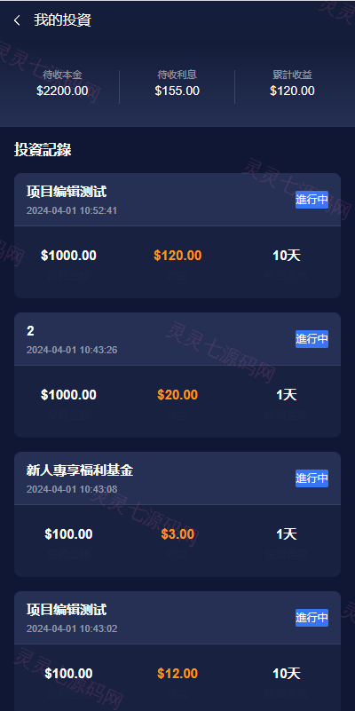 新版UI海外投资理财系统/多语言投资源码/投资众筹系统 - 8
