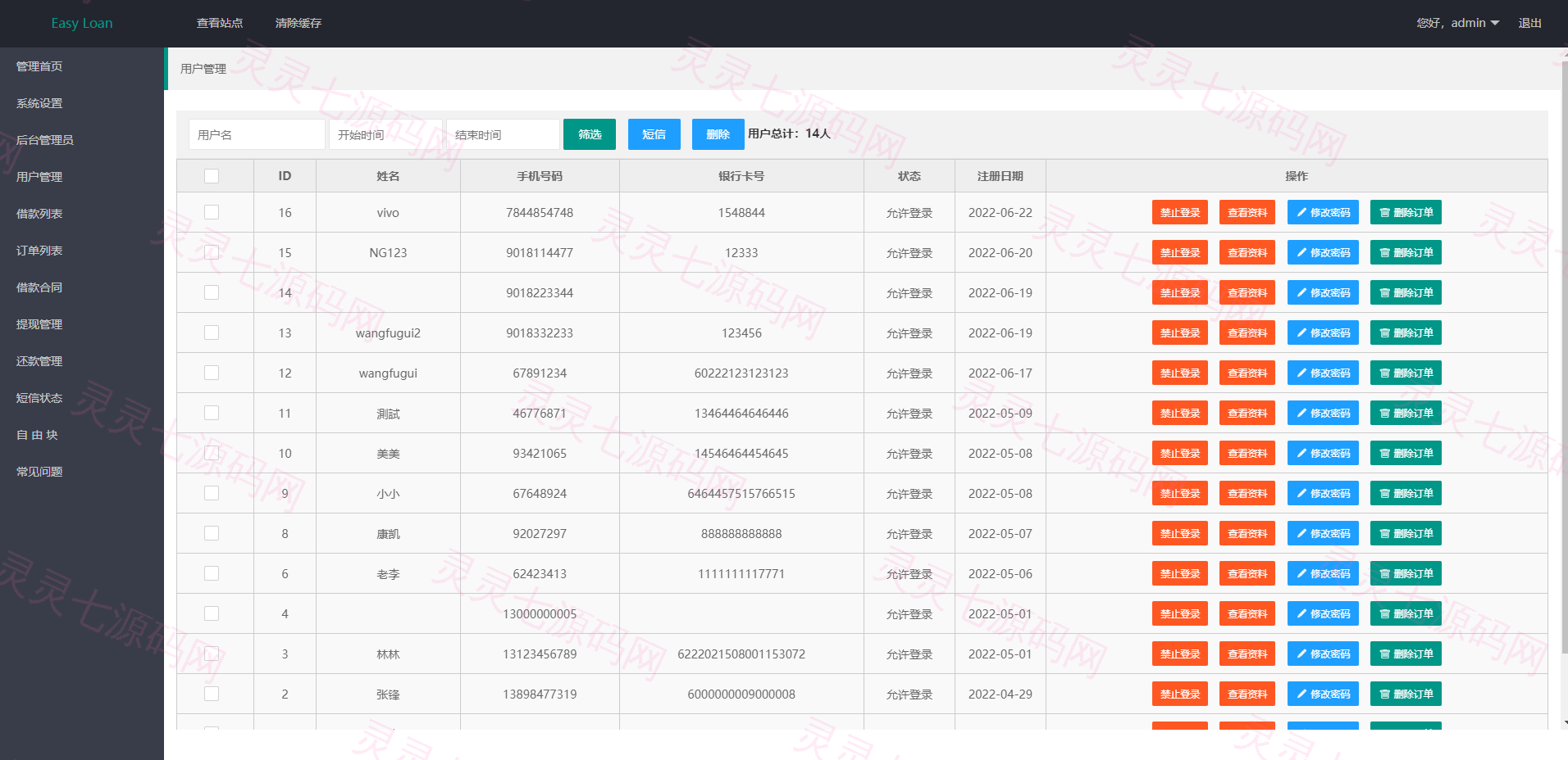 双语言小额贷款源码/套路贷系统/海外贷款系统 - 12