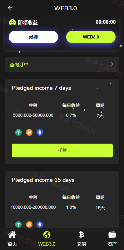 新版海外DAPP交易所/期权交易/质押/信用分 - 7
