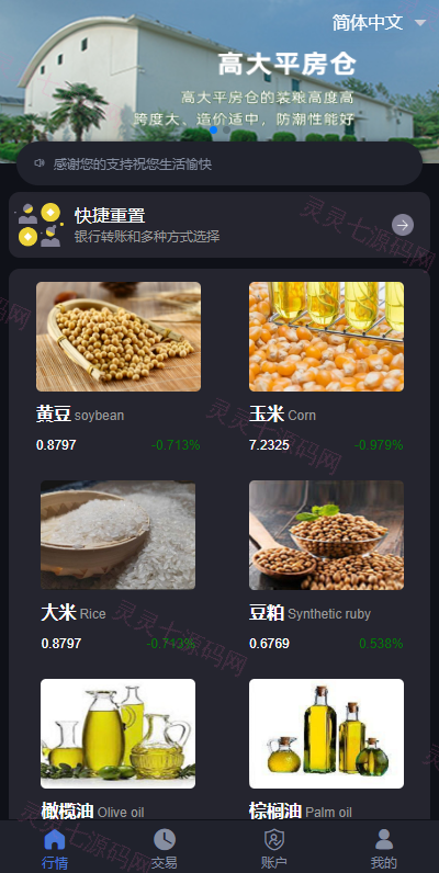 二开版微交易系统/粮食微盘系统/双语言微盘 - 1