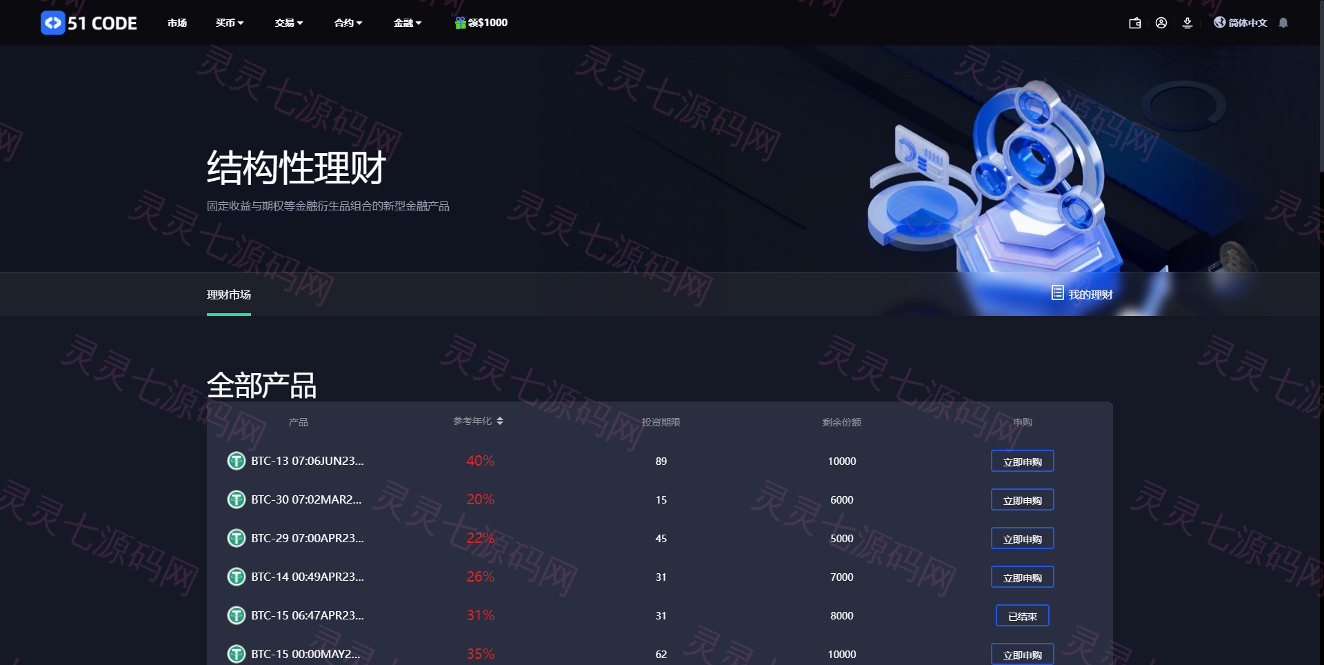 全新区块链交易所系统/币币期权交易/IEO/锁仓理财 - 19