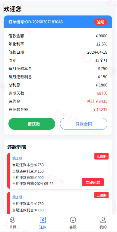 贷款催收系统/小额贷款/贷款逾期催收/java开发 - 4