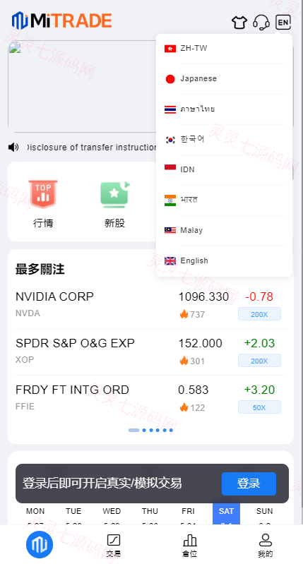 综合盘股票系统/海外多语言股票系统/股票配资交易策略源码 - 2