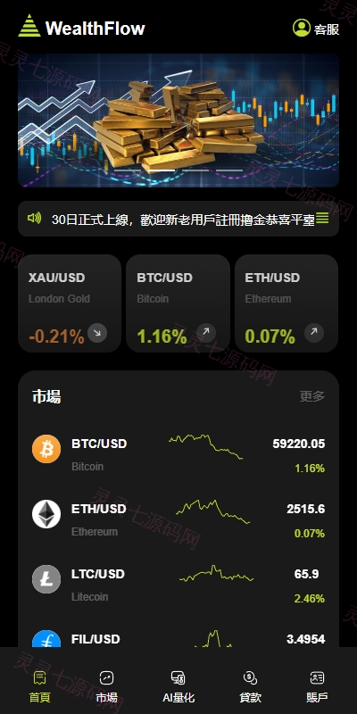 多语言综合交易所系统/外汇/期货虚拟币交易/AI量化/贷款 - 2