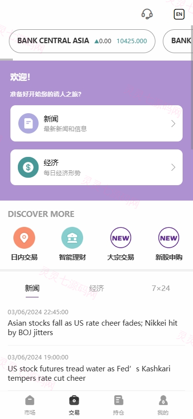 海外股票系统/多语言股票/大宗交易/新股认购/产品理财 - 2
