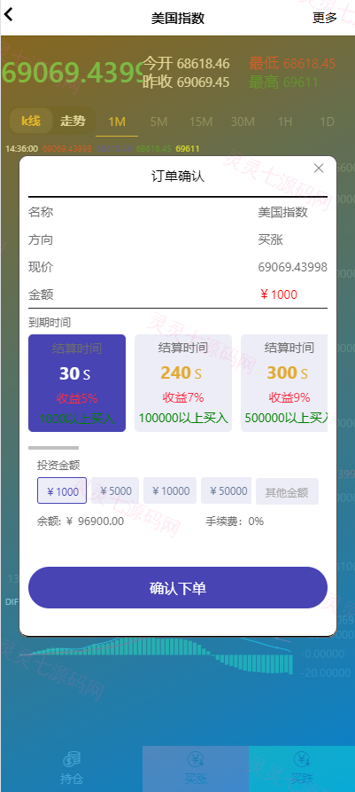 证券微交易系统/期货微盘源码/时间盘投资理财 - 7