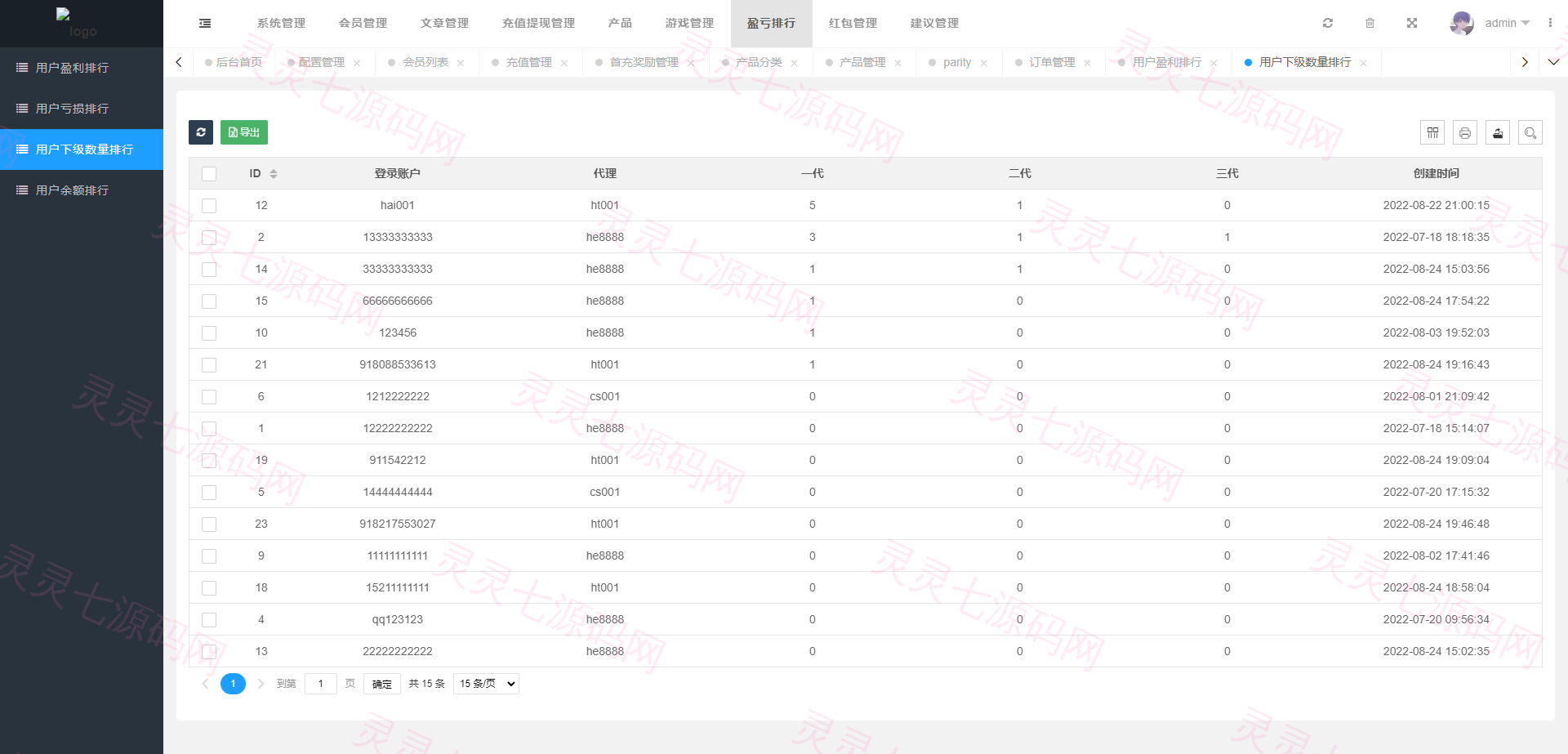 vue版印度红绿灯系统/印度cp系统/三级分销 - 17