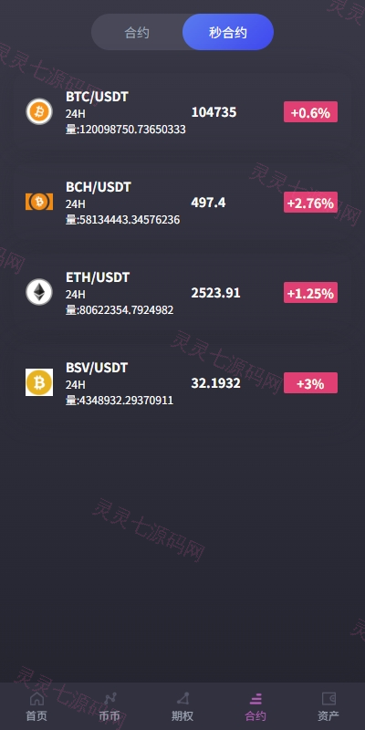 海外交易所系统/合约/期权/质押/秒合约/插针控制/申购 - 7