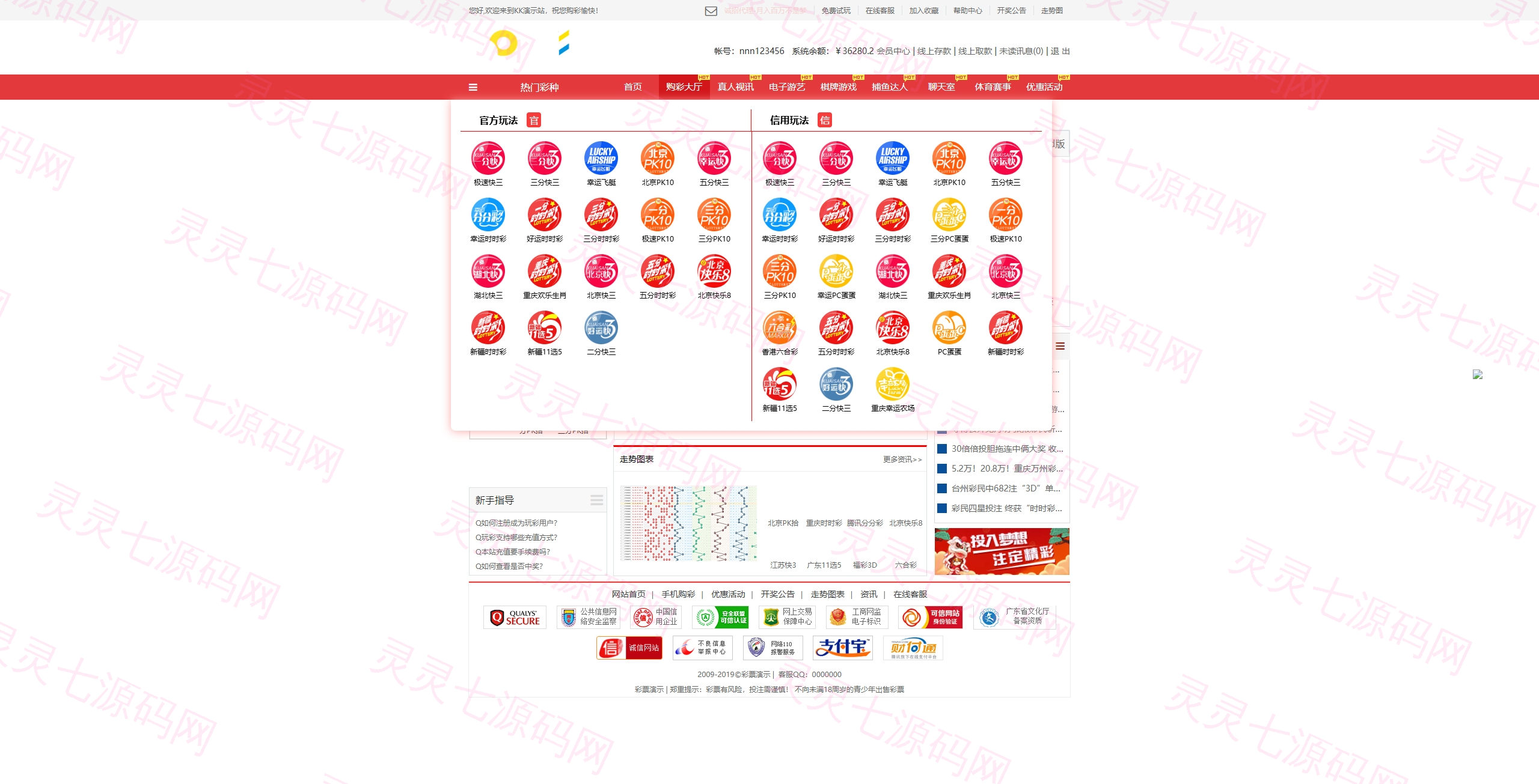 KK彩票/双玩法彩票系统/彩票CP系统/JAVA开源 - 2
