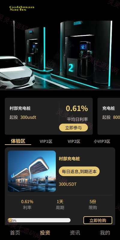 新版UI产品投资众筹返利系统/理财投资/前端uniapp - 2
