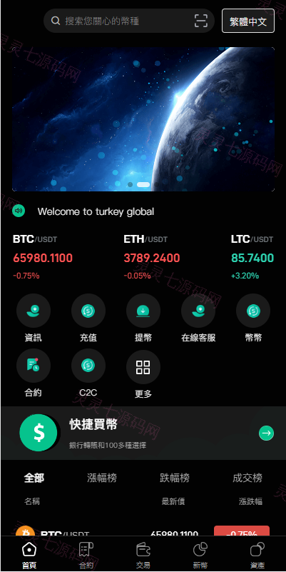 多语言交易所系统/秒合约交易/币币合约/c2c/质押投资 - 1