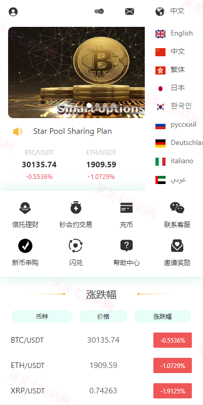 多语言交易所系统/秒合约交易/理财认购矿机闪兑贷款 - 2