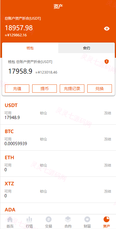 全新UI多语言交易所/永续合约交易/基金理财/锁仓质押交易所源码 - 12