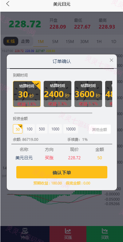 多语言外汇微交易系统/海外微盘源码/时间盘系统 - 6