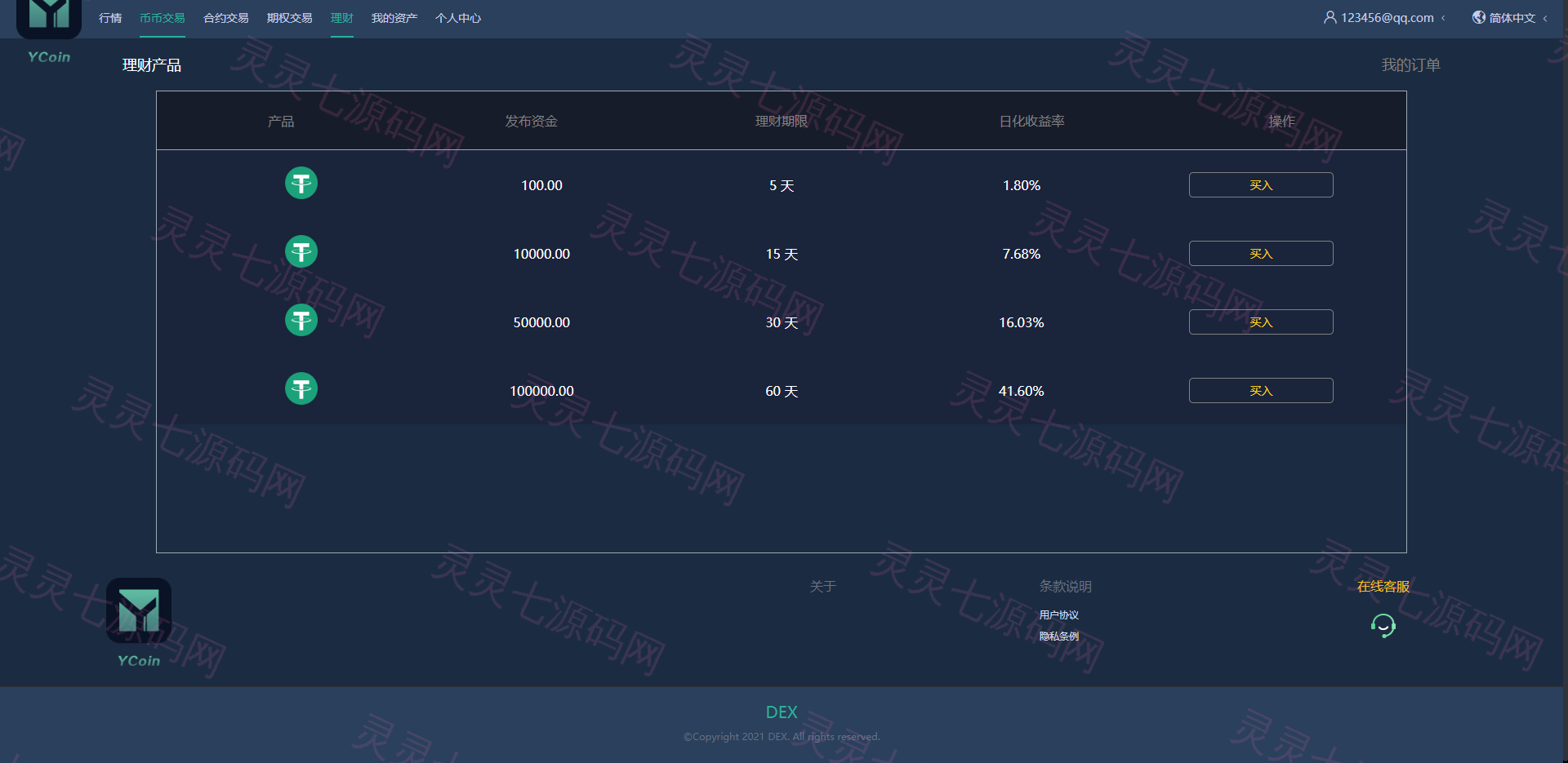 多语言交易所源码/期权合约交易所/锁仓质押理财/新币认购 - 19