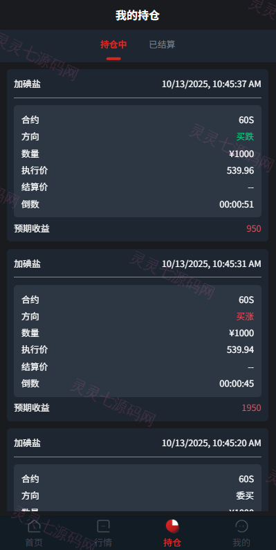 JAVA微盘系统/中盐微盘微交易/期货时间盘/前端uniapp - 7