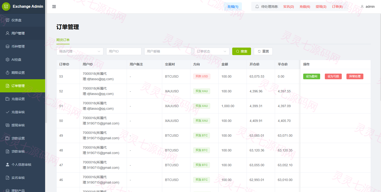 海外综合秒合约交易所/美股/外汇/理财/贷款/K线控制 - 20